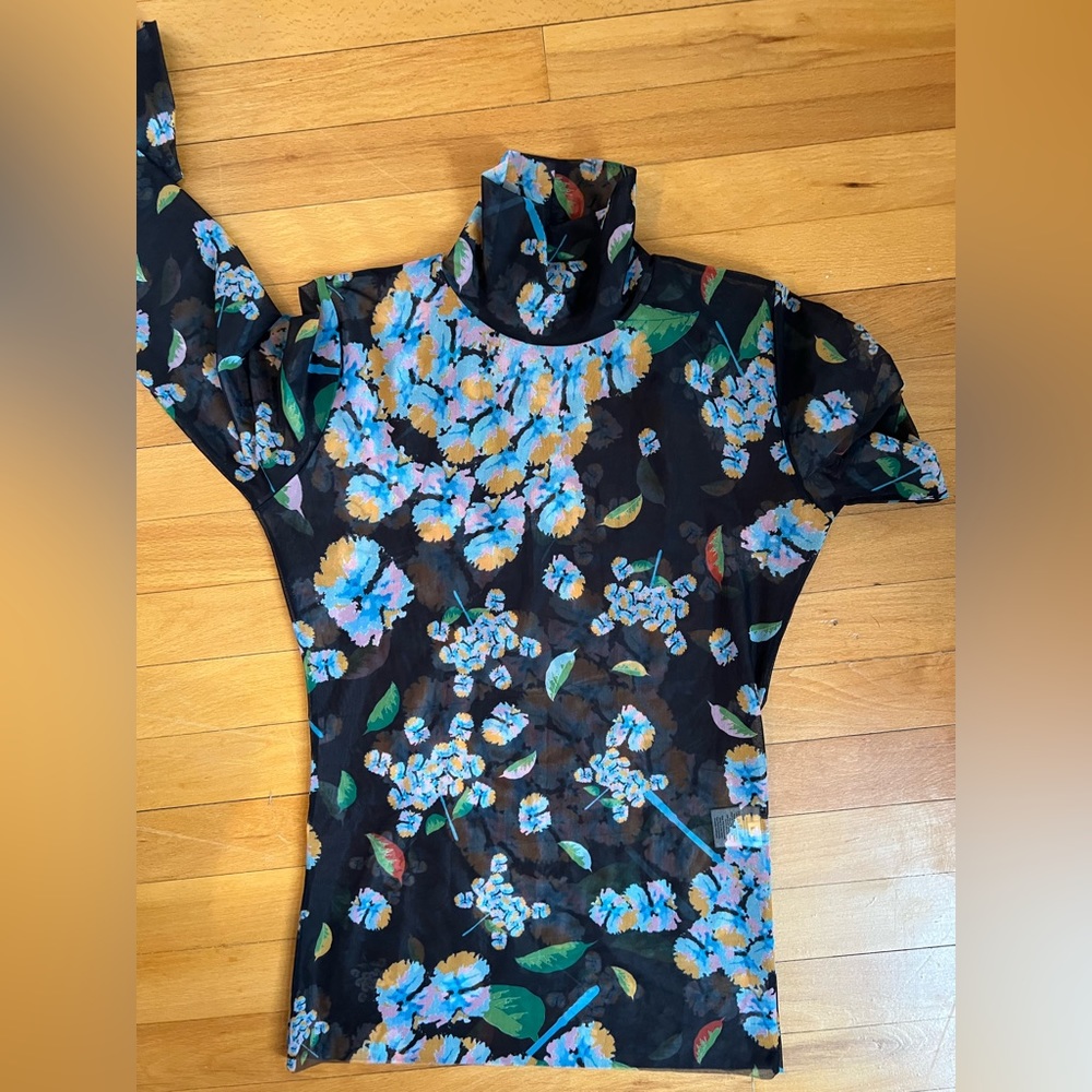 Henrik Vibskov floral mesh turtleneck size L
